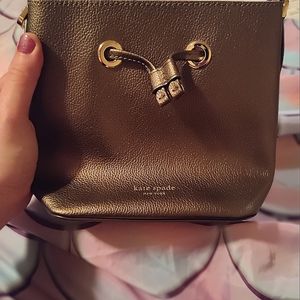 Kate Spade metallic bronze leather purse